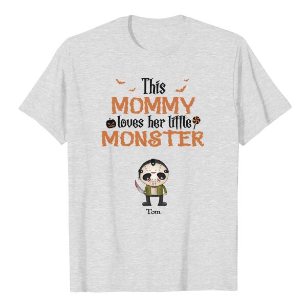 Personalize This grandma loves her little monster, happy halloween gift, horror villains chibi