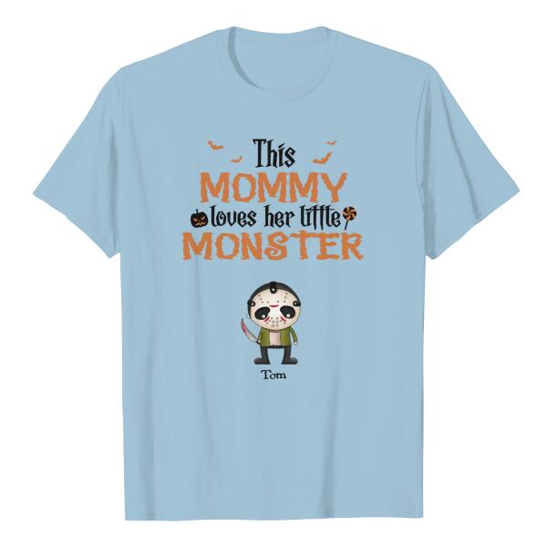 Personalize This grandma loves her little monster, happy halloween gift, horror villains chibi