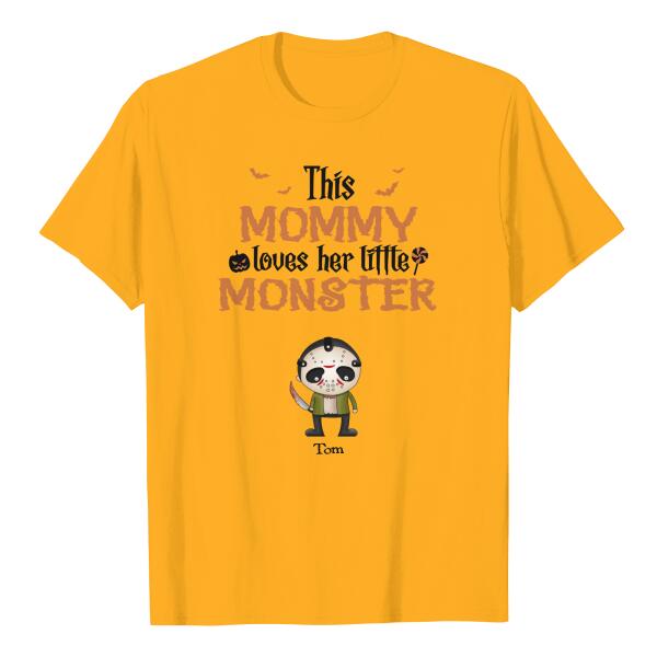 Personalize This grandma loves her little monster, happy halloween gift, horror villains chibi