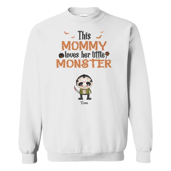 Personalize This grandma loves her little monster, happy halloween gift, horror villains chibi