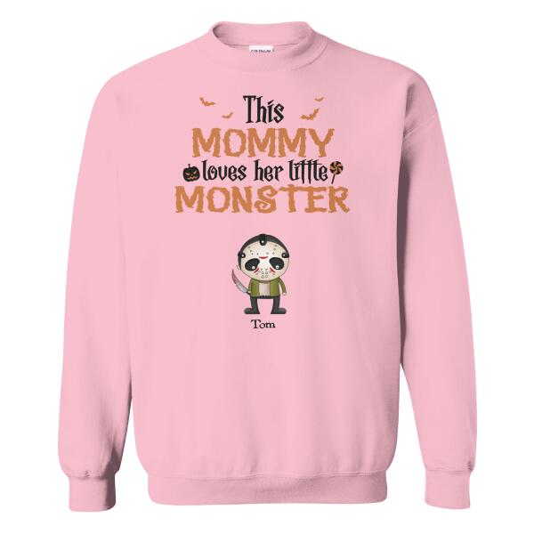 Personalize This grandma loves her little monster, happy halloween gift, horror villains chibi