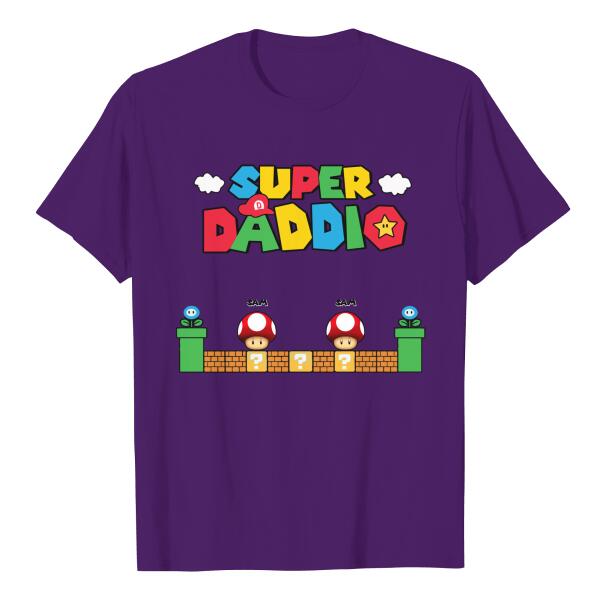 Super Mario Personalize Gift, Super Daddio Father Day 2022, Classic Retro Gaming Present