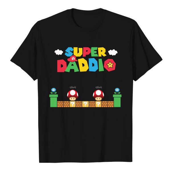 Super Mario Personalize Gift, Super Daddio Father Day 2022, Classic Retro Gaming Present