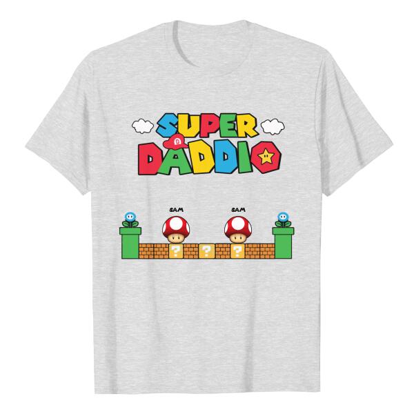 Super Mario Personalize Gift, Super Daddio Father Day 2022, Classic Retro Gaming Present