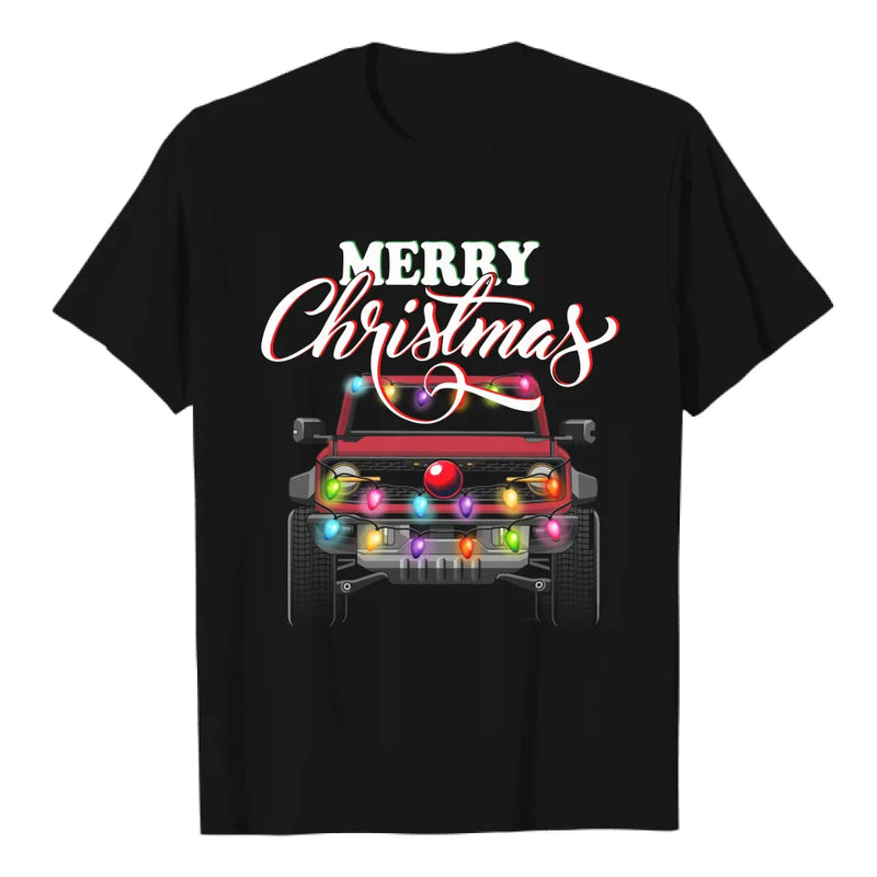 Personalized Merry Christmas Bronco Shirt