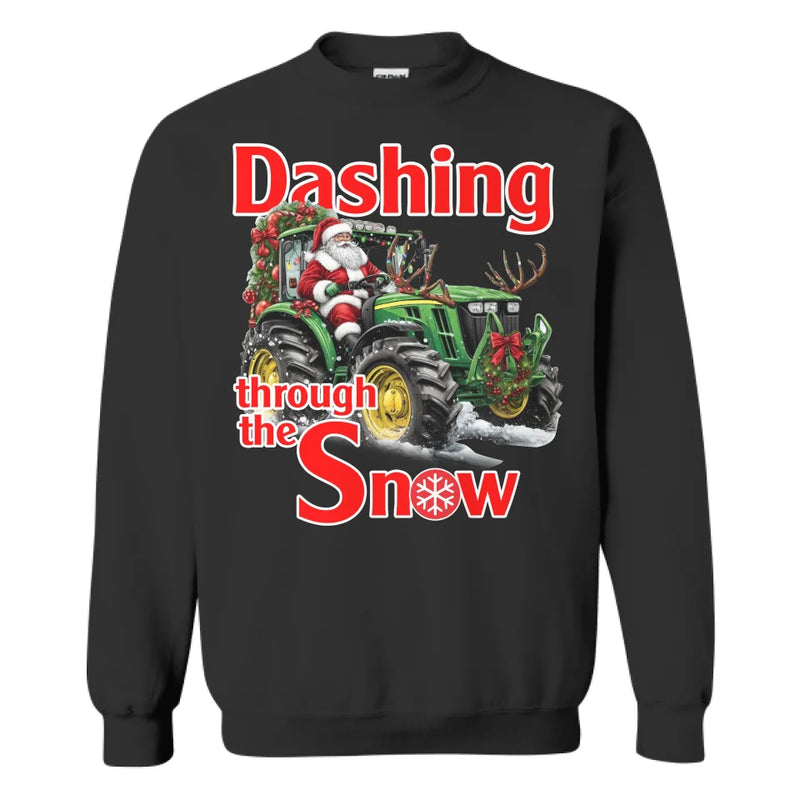 Christmas Santa on Tractor Shirt