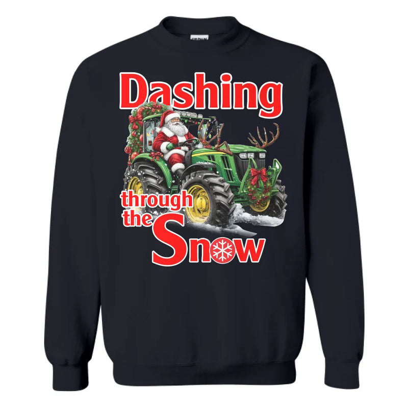 Christmas Santa on Tractor Shirt