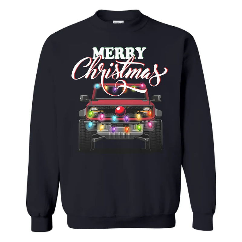 Personalized Merry Christmas Bronco Shirt