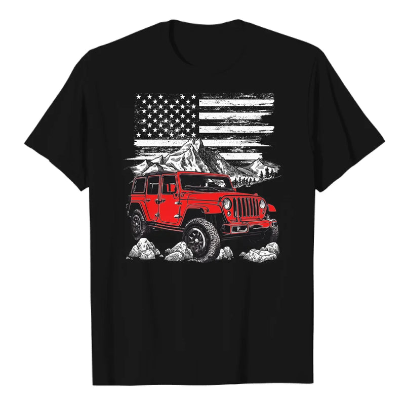 Personalized Jeep American Flag Shirt