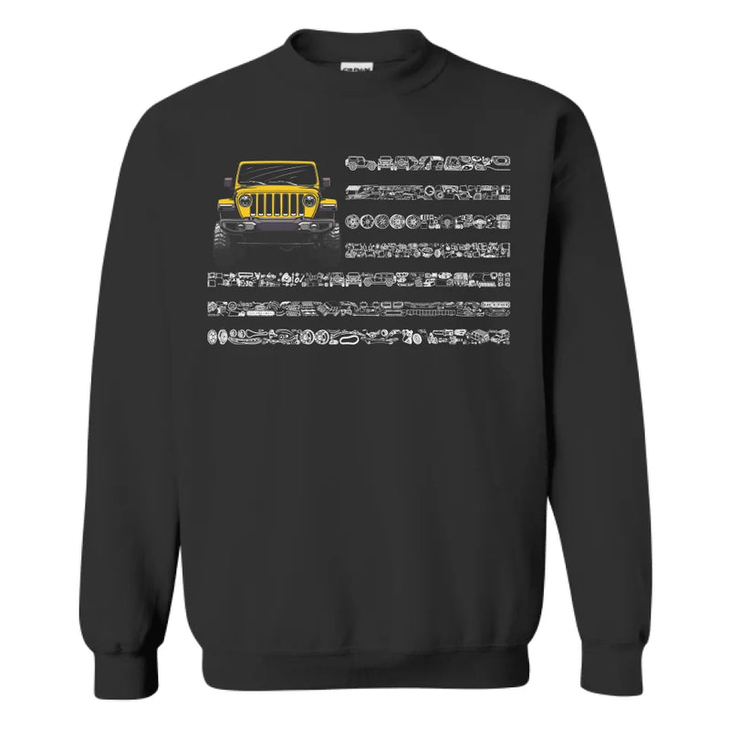 Personalized Diagram Jeep Flag Shirt